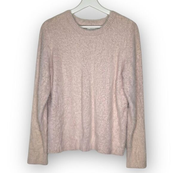 Lucky Brand Pale Pink Eyelash Sweater Women’s Size Large - Picture 1 of 12